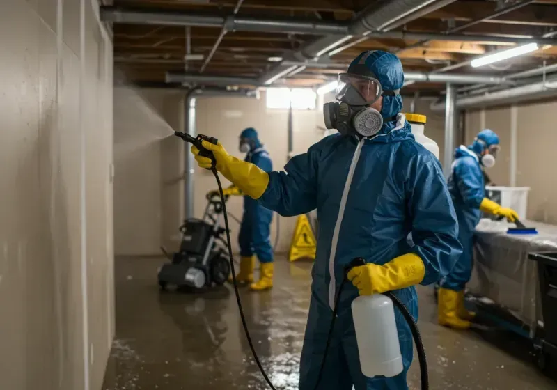 Basement Sanitization and Antimicrobial Treatment process in Osceola, IN