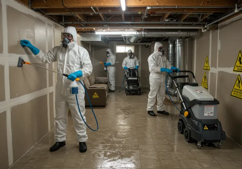 Basement Moisture Removal and Structural Drying process in Osceola, IN